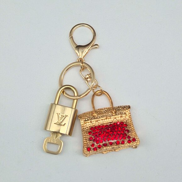 Authentic Louis Vuitton Lock & Key with unbranded Bagcharm, Keycharm, Keychain - Picture 1 of 9